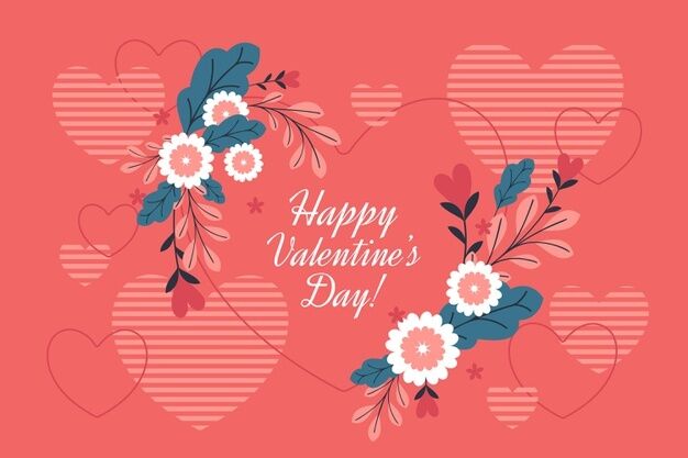 Lovely happy valentine's day background Free Vector