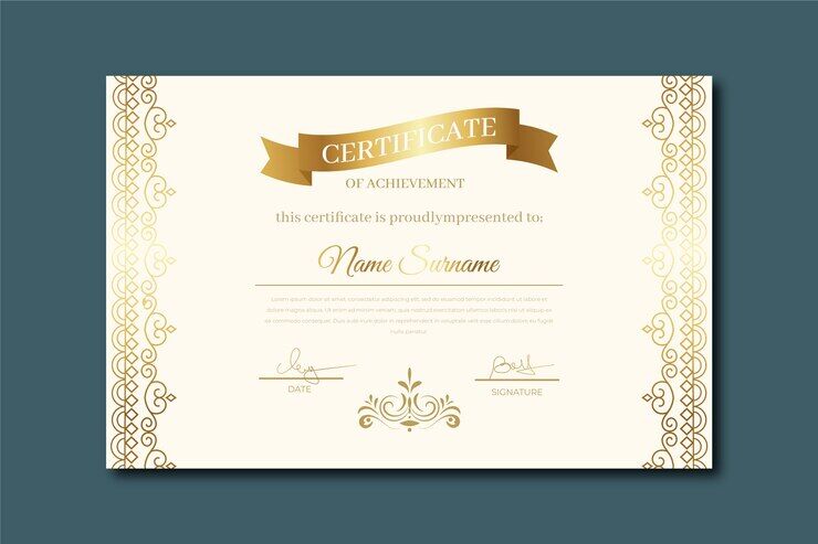 Elegant certificate template Free Vector